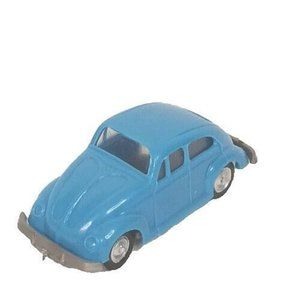 EKO Volkswagon VW Beetle Vintage 1:88 Scale Blue Trailer Hitch Germany